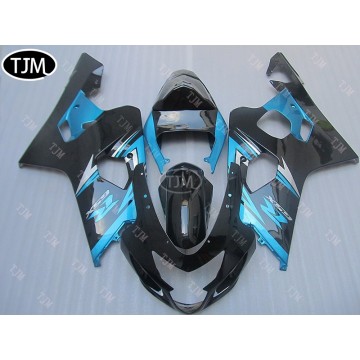 SUZUKI GSXR600/750 2004 2005 Black Blue Fairing Kit