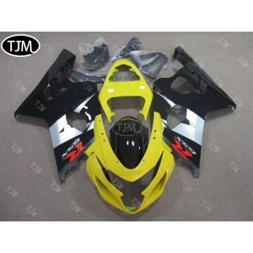 SUZUKI GSXR600/750 2004 2005 Yellow Black Silver Fairing Kit