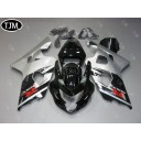 SUZUKI GSXR600/750 2004 2005 Black Silver Fairing Kit
