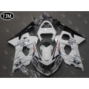 SUZUKI GSXR600/750 2004 2005 White Black CORONA Fairing Kit